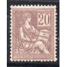 Timbre France Yvert No 113 Mouchon type I 20c Brun-Lilas neuf **