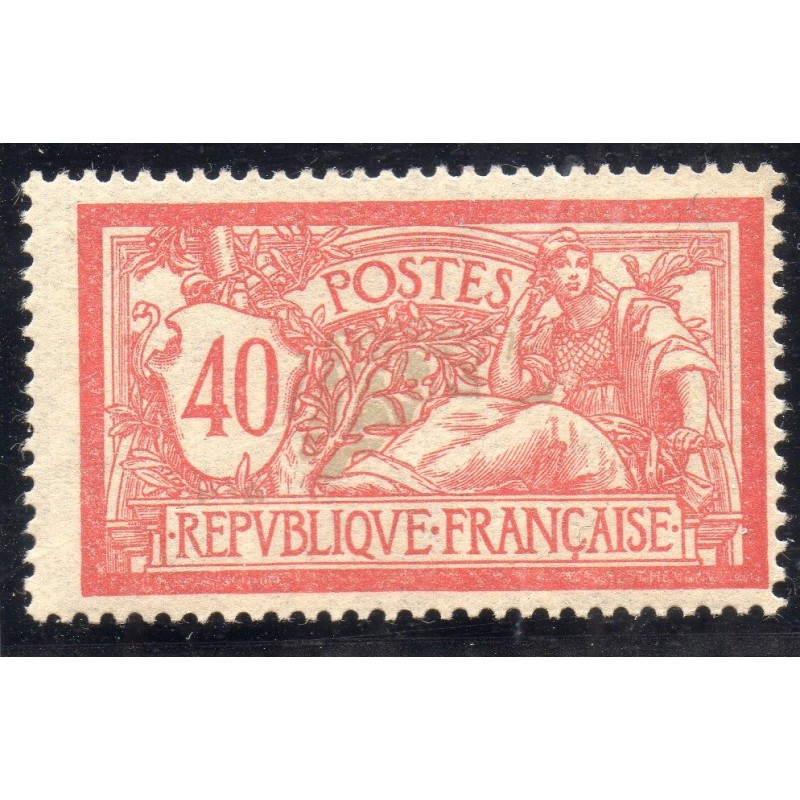 Timbre France Yvert No 119 Type Merson 40c Rouge et bleu neuf **