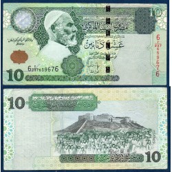 Libye Pick N°70b, TTB Billet de banque de 10 dinars 2004