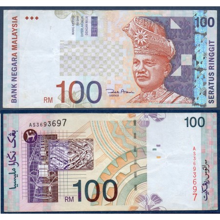 Malaisie Pick N°44d, TTB Billet de banque de 100 ringgit 1998-2001