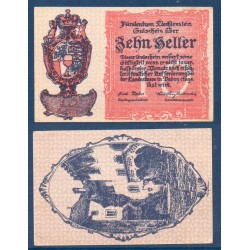 Liechtenstein Pick N°1, Spl Billet de banque de 10 heller 1920