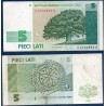 Lettonie Pick N°43, TTB Billet de banque de 5 Lati 1992