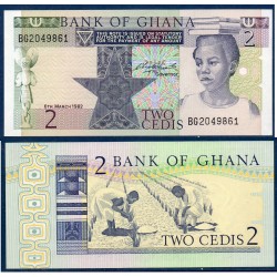 Ghana Pick N°18d, Neuf Billet de banque de 2 cédis 1982