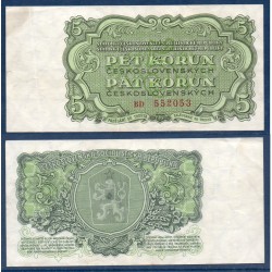 Tchécoslovaquie Pick N°82b, TTB Billet de banque de 5 Korun 1961