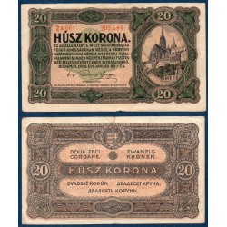 Hongrie Pick N°61, TB Billet de banque de 20 korona 1920