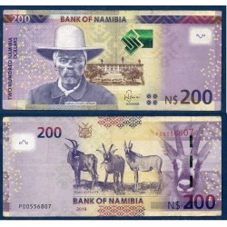 Namibie Pick N°15c, Billet de banque de 200 Dollars 2018