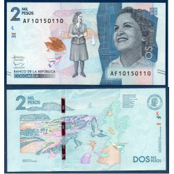 Colombie Pick N°458b, Neuf Billet de banque de 2000 Pesos 2017