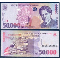 Roumanie Pick N°109a, TTB Billet de banque de 50000 leï 1996