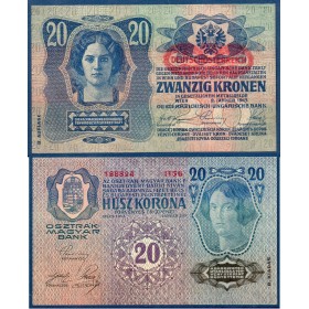 Autriche Pick N°53, Spl Billet de banque de 20 Kronen 1919