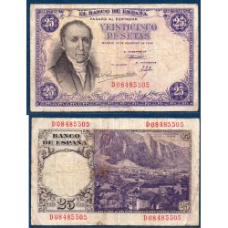 Espagne Pick N°130a, TB- Billet de banque de 25 pesetas 1946