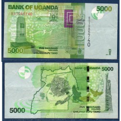 Ouganda Pick N°51e, TTB Billet de banque de 5000 Shillings 2017