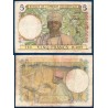 AOF Pick 21a, TB Billet de banque de 5 Francs CFA 12.8.1937