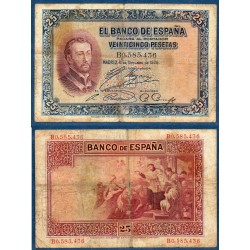 Espagne Pick N°71a, B Billet de banque de 25 pesetas 1926