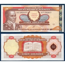 Haïti Pick N°271Aa, Spl Billet de banque de 20 Gourdes 2001