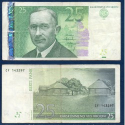 Estonie Pick N°84a, TTB Billet de banque de 25 Krooni 2002