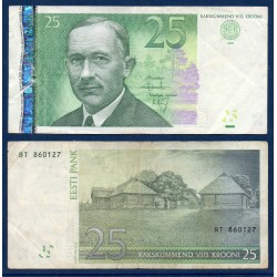 Estonie Pick N°84a, TB Billet de banque de 25 Krooni 2002
