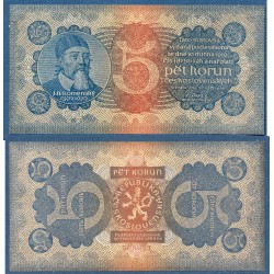 Tchécoslovaquie Pick N°15, Spl Billet de banque de 5 Korun 1921