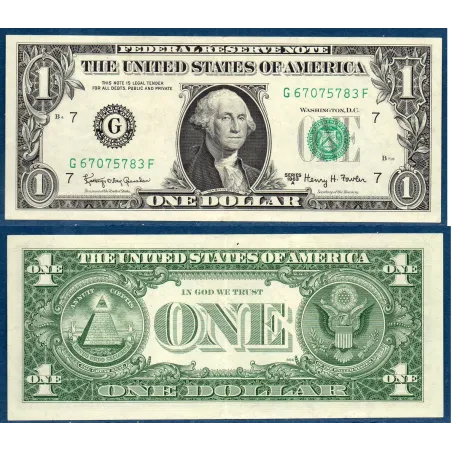 Etats Unis Pick N°443b, TTB Chicago Billet de banque de 1 Dollar 1969A Série E