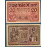 Allemagne Pick N°57, Spl Billet de banque de 20 Mark 1918