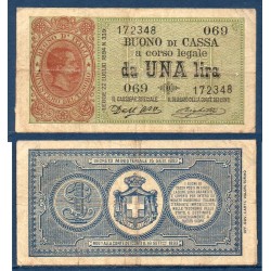 Italie Pick N°34, TB Billet de banque de 1 Lire 1894