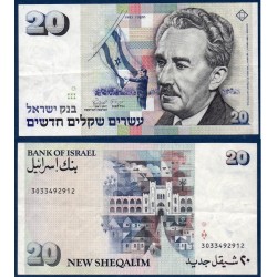 Israel Pick N°54c Billet de banque de 20 New Sheqalim 1993