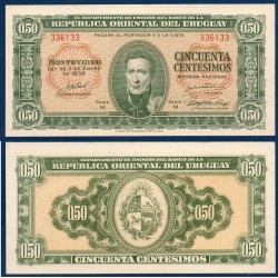 Uruguay Pick N°34, Neuf Billet de banque de 50 centessimos 1939