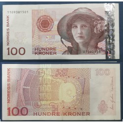 Norvège Pick N°49a, TTB Billet de banque de 100 Kroner 2003