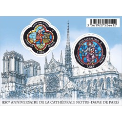 Bloc feuillet France Yvert No F4714 France : 850 ans de la cathédrale Notre dame de Paris