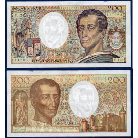 200 Francs Montesquieu TTB+ 1992 Billet de la banque de France