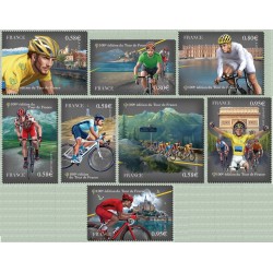 Timbre France,  Yvert No 4755-4762 100ème édition du tour de France Cycliste