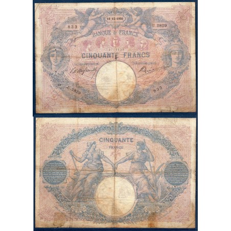 50 Francs Bleu et Rose B- 15.12.1905 Billet de la banque de France