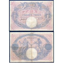 50 Francs Bleu et Rose TB 8.8.1912 Billet de la banque de France