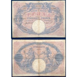 50 Francs Bleu et Rose B 22.8.1910 Billet de la banque de France