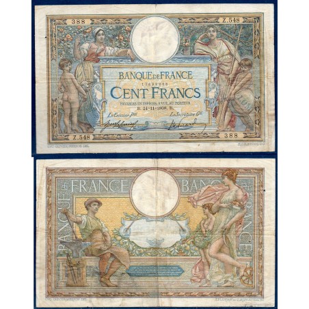 100 Francs LOM TB 24.11.1908 Billet de la banque de France