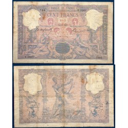 100 Francs Bleu et Rose B- 24.6.1901 Billet de la banque de France