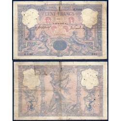 100 Francs Bleu et Rose B- 22.8.1908 Billet de la banque de France