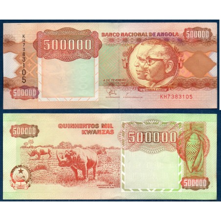 Angola Pick N°134, Sup Billet de banque de 500000 Kwanzas 1991