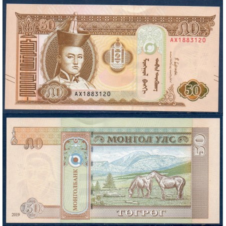 Mongolie Pick N°72, Neuf Billet de Banque de 50 Tugrik 2019