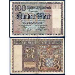 Allemagne Bavière Pick N°S923, TB Billet de banque de 1000 Mark 1922