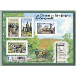 Bloc feuillet Yvert No F4725 France Les Chemins de Saint Jacques de Compostelle