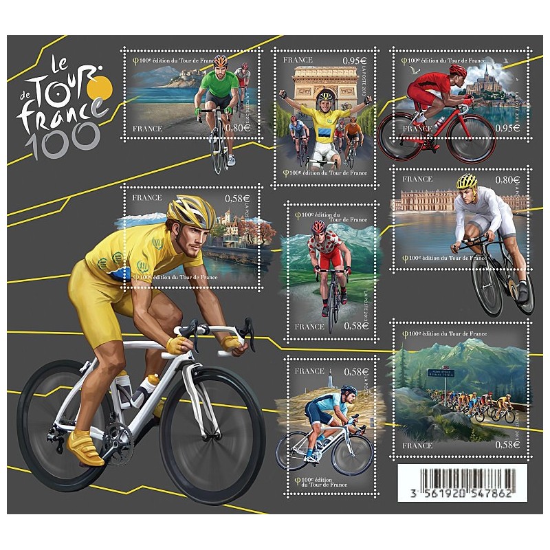 Bloc Feuillet Yvert F4755 100ème édition du tour de France