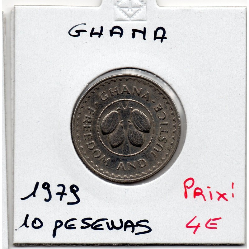 Ghana 10 pesewas 1979 Sup, KM 16 pièce de monnaie