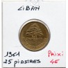 Liban 25 piastres 1962 Sup, KM 16.2 pièce de monnaie