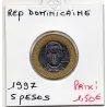 République Dominicaine 5 pesos 1997 Sup, KM 88 pièce de monnaie