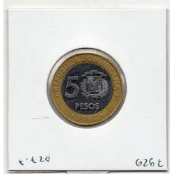 République Dominicaine 5 pesos 1997 Sup, KM 88 pièce de monnaie