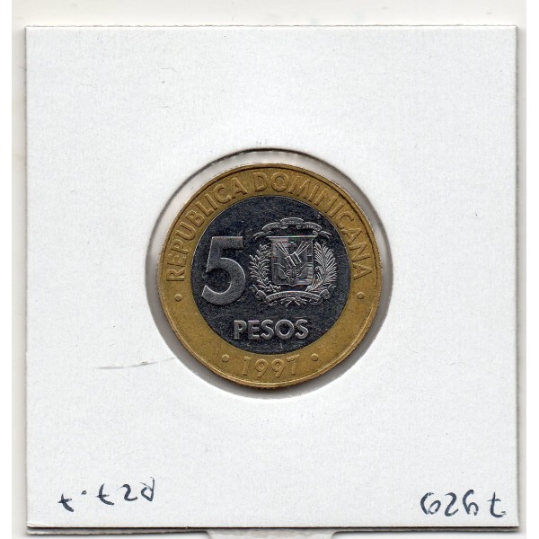 République Dominicaine 5 pesos 1997 Sup, KM 88 pièce de monnaie
