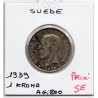 Suède 1 krona 1939 TTB, KM 786.2 pièce de monnaie