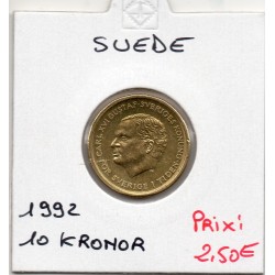 Suède 10 kronor 1992 Spl, KM 877 pièce de monnaie