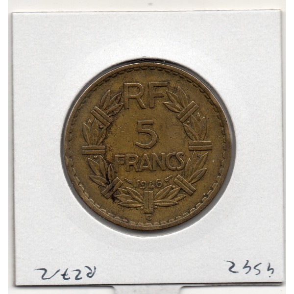 5 francs Lavrillier 1946 C Castelsarrasin TTB, France pièce de monnaie