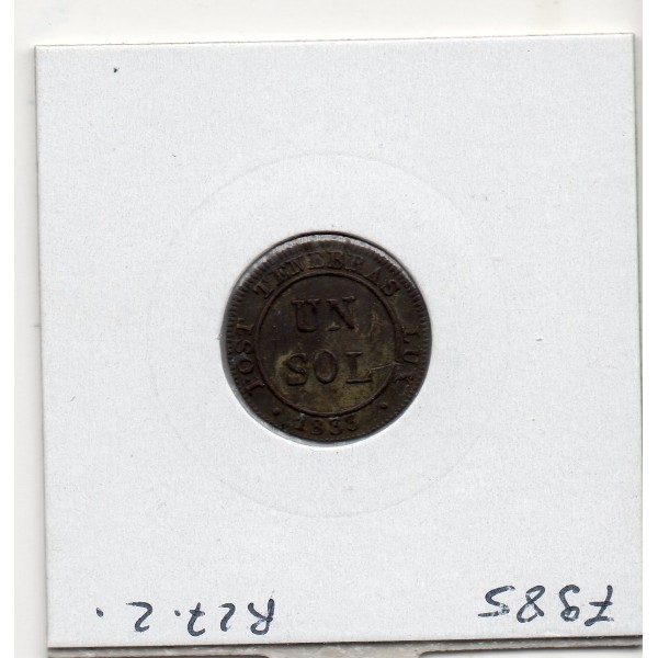 Suisse Canton Genève 1 Sol 1833 TTB+, KM 120 pièce de monnaie